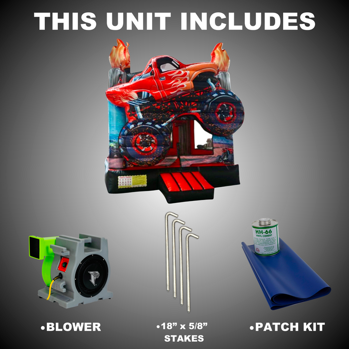 B-103 13'x13' Monster Truck Bounce House