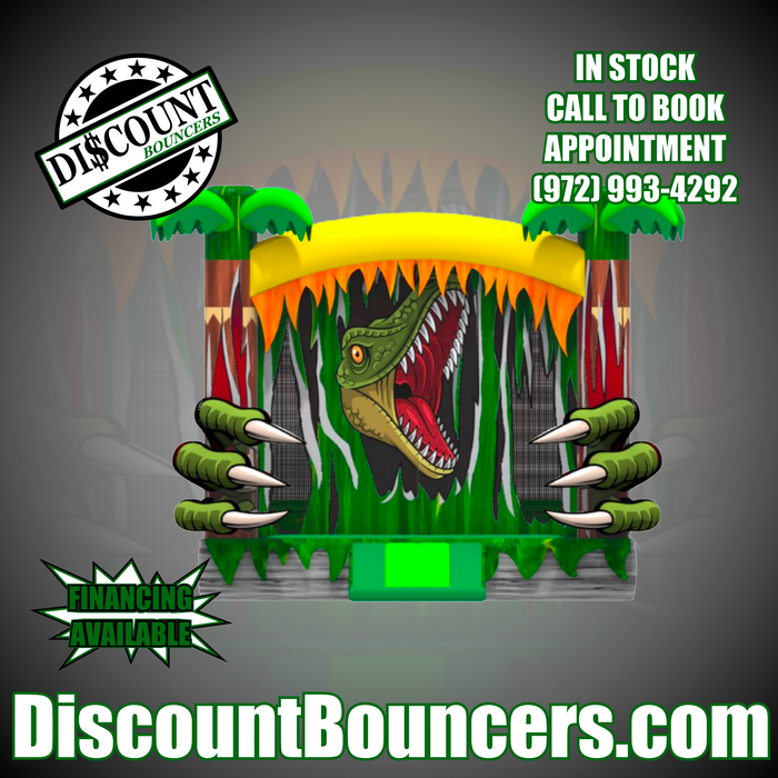 B-104 13' x 13' Tropical Dino Bounce House