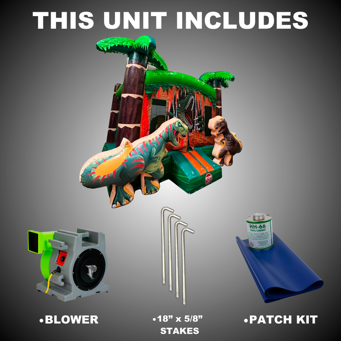 B-105 13' x 13' Dino Bounce House