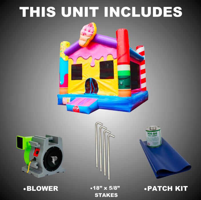 B-108 13' x 13' Ice Cream Bounce House