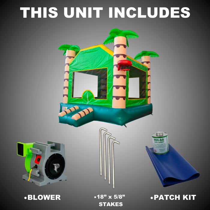 B-110 13' x 13' Tropical Bounce House
