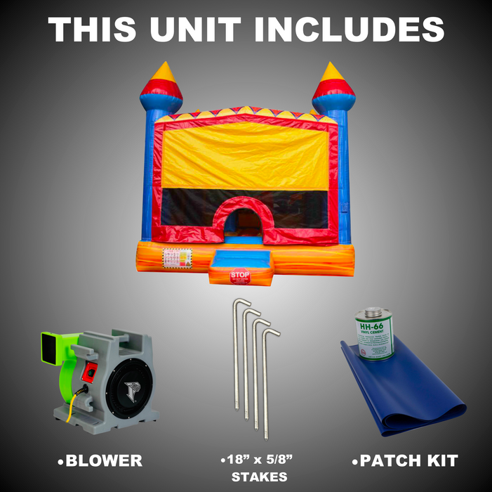 B-122 13' x 13' Blaze Castle Bounce House