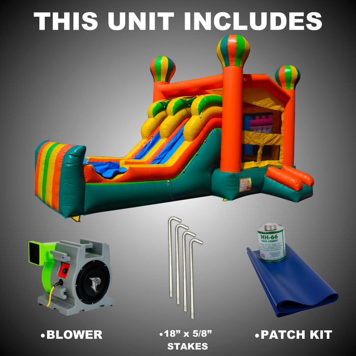 C-213 13' x 24' Balloon Double Lane Wet/Dry Combo