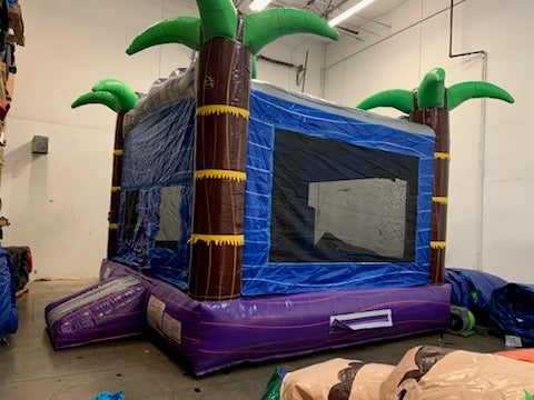 B-111 13' x 13' Tropical Blue Bounce House