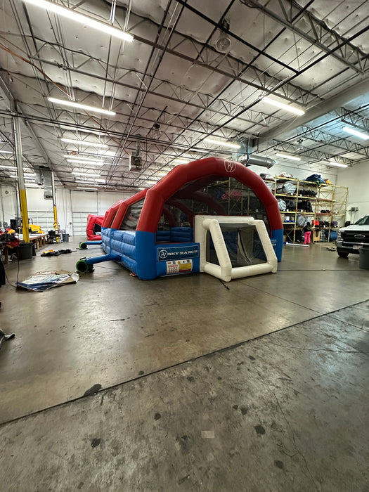 USED Inflatable Soccer Field Red