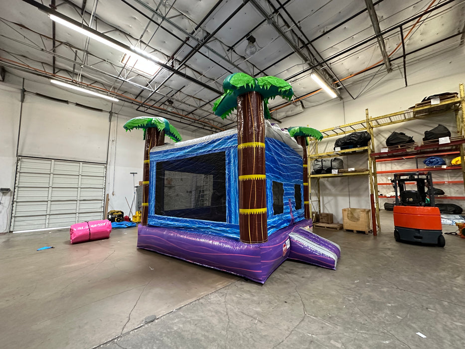 B-111 13' x 13' Tropical Blue Bounce House