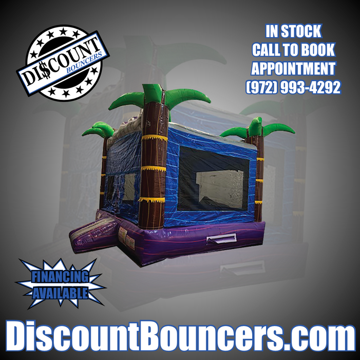 B-111 13' x 13' Tropical Blue Bounce House