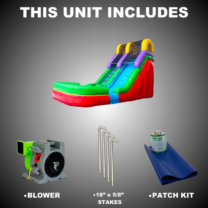 S-304 16' Color Fun Wet/Dry Slide