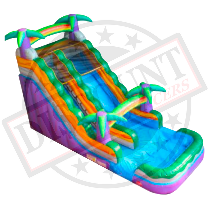 S-305 16' Purple Tropical Wet/Dry Slide