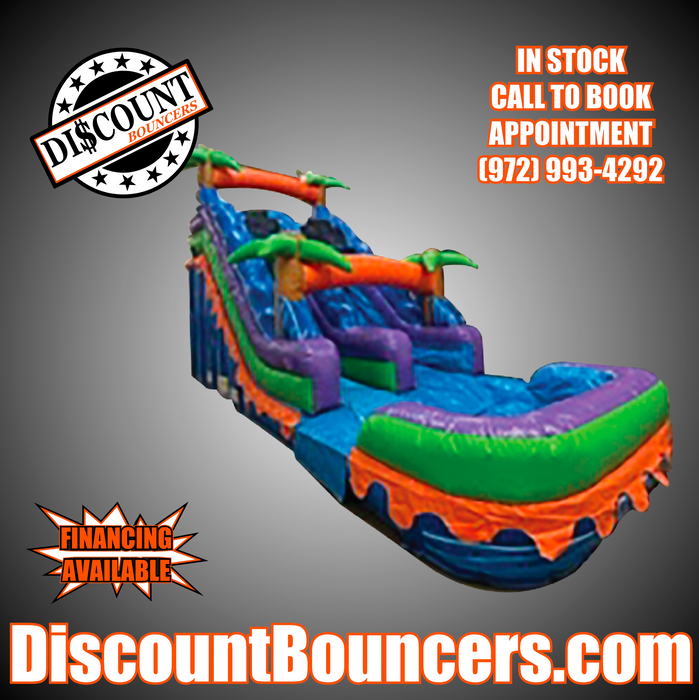S-307 16' Tropical Blue Wet-Dry Slide