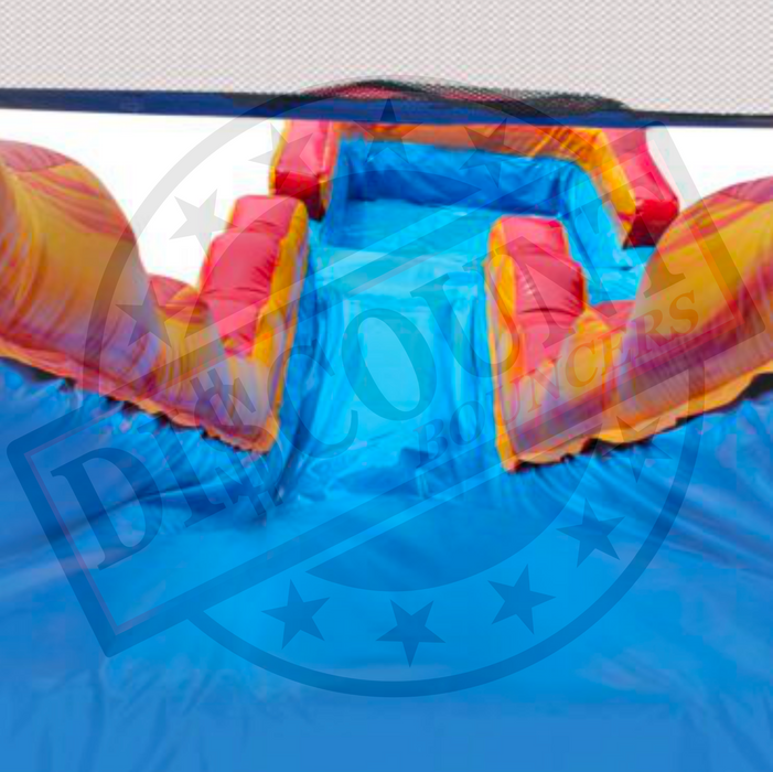 S-310 18' Fire Marble Wet-Dry Slide W-Pool