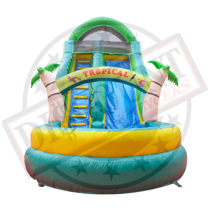 S-314 18' Tropical Wet-Dry Slide W-Pool