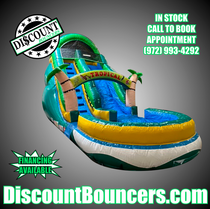 S-314 18' Tropical Wet-Dry Slide W-Pool