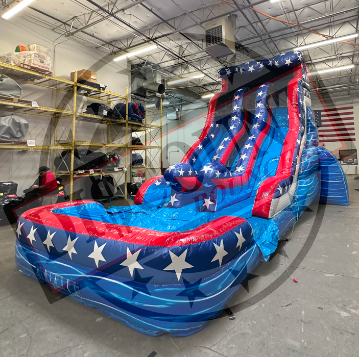 S-320 18' Patriot Dual Lane Wet/Dry Slide