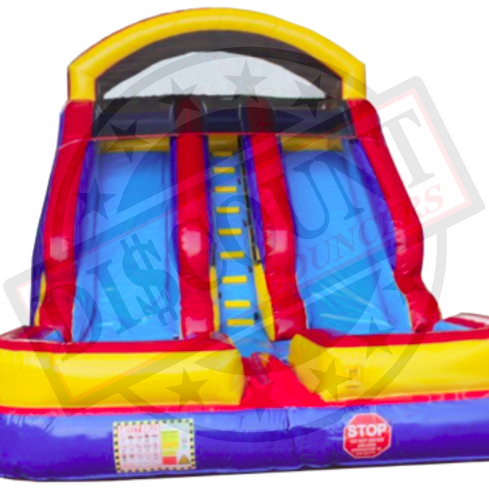 S-322 18' Modular Dual Lane Wet/Dry Slide