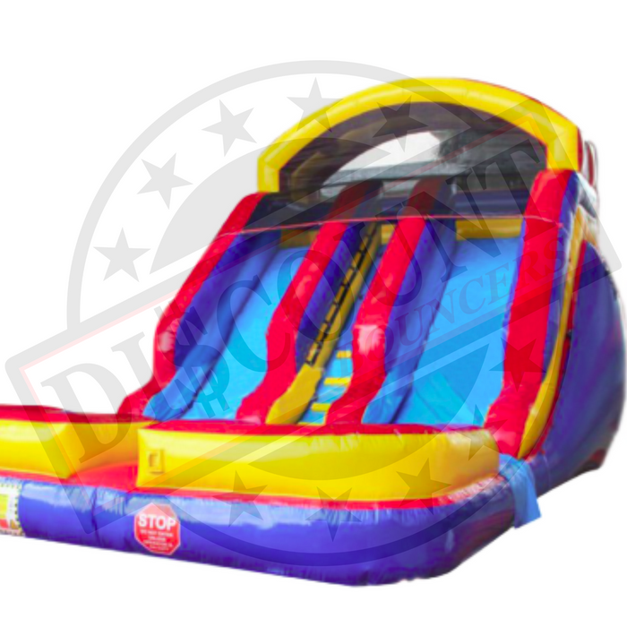 S-322 18' Modular Dual Lane Wet/Dry Slide