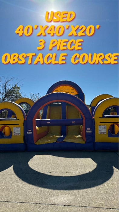 USED 40'X40'X20' 3 Piece Obstacle Course