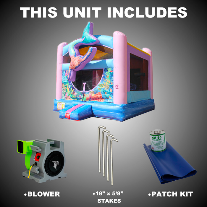 B-101 13' x 13' Mermaid Bounce House