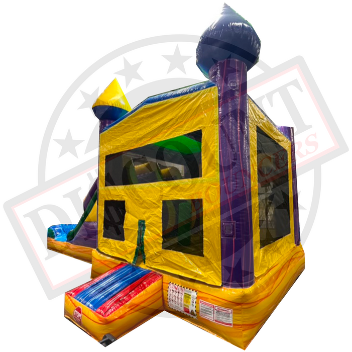 C-208 13' x 24' Yellow Castle Dual Lane Wet/Dry Combo