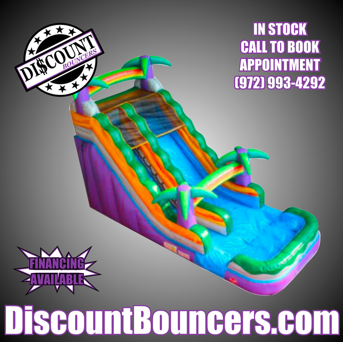 S-305 16' Purple Tropical  Wet/Dry Slide