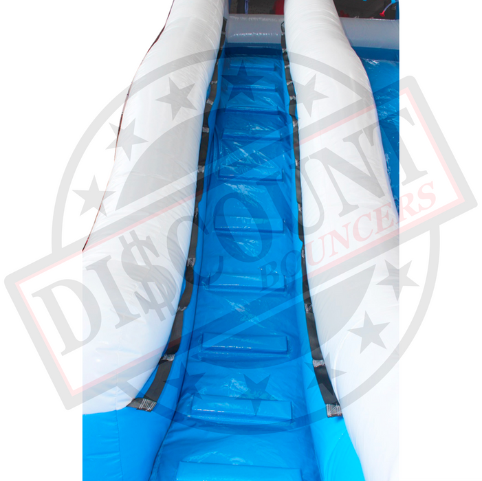 S-318 18' Blue Wave Turn Wet-Dry Slide