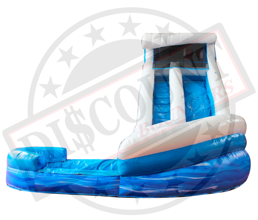 S-318 18' Blue Wave Turn Wet-Dry Slide